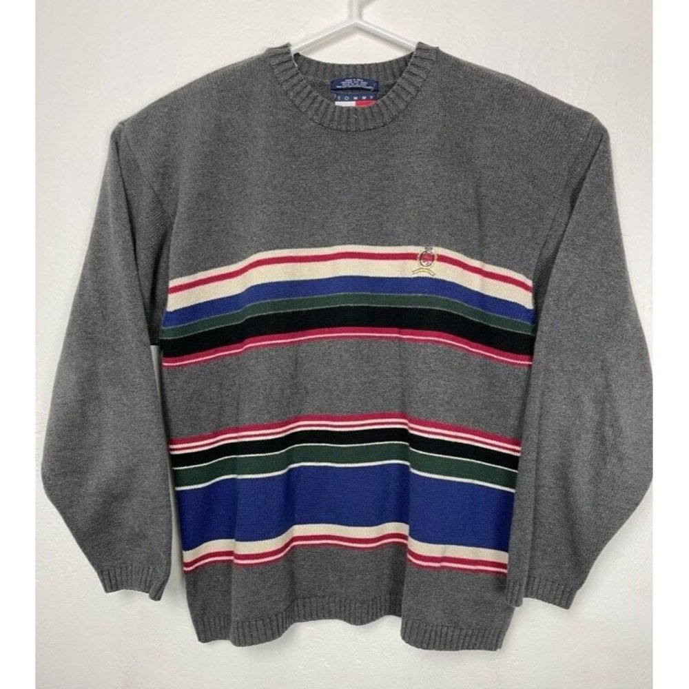 Tommy Hilfiger Mens Pullover Sweater Multicolor L